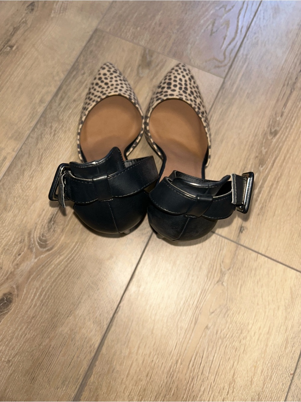Madden Girl Electraa Leopard Print Pointed Toe Ankle Strap Heels Size 8.5 - Picture 5 of 8